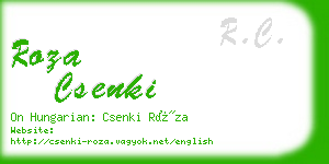 roza csenki business card